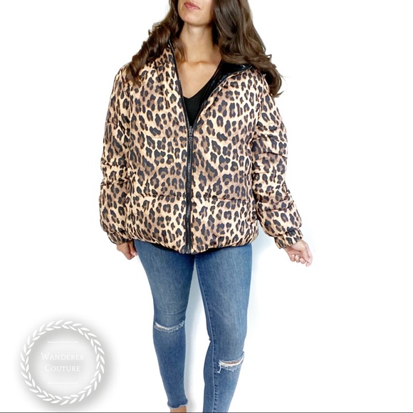 Alice Olivia Durham Leopard Puffer 